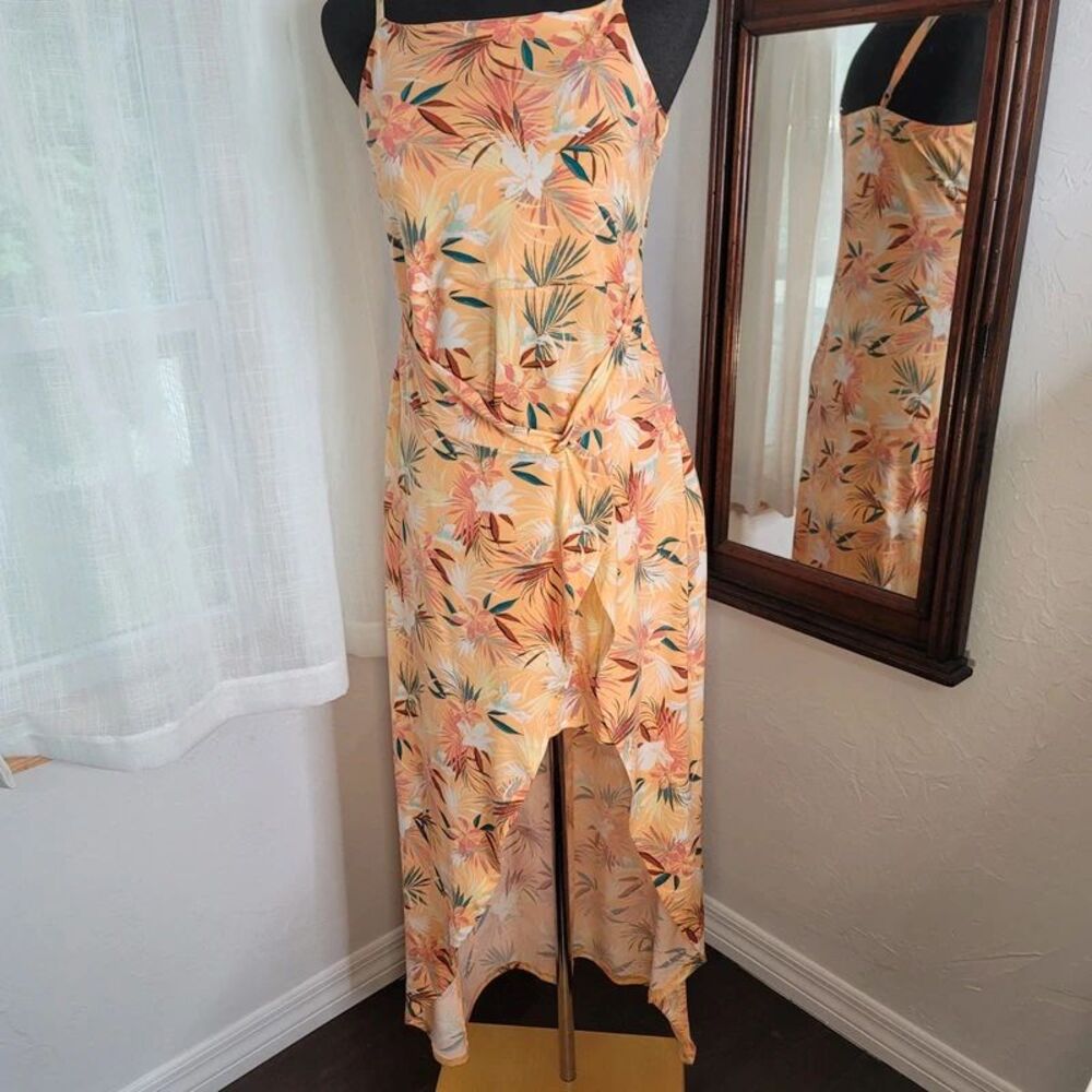 Laurel maxi dress XL layered mini maxi tropical print